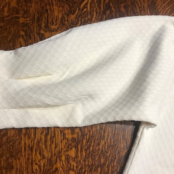 Banana Republic Texture Quilted Couture Sweatshirt Women's Large EUC Ivory Cream - Picture 6 of 12